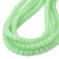 Translucent light green glass barrel beads 8mm for DIY jewelry making accessories - 8mm Diameter 6mm Thickness 1mm Hole 39cm/Strand / Translucent Green