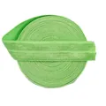 Lime green elastic binding tape roll with woven texture for DIY sewing and crafts - 15mm Width, 5 Yards/Roll / Green