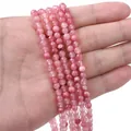 Strand of polished 8mm pink round natural stone beads held in hand for DIY jewelry - 8mm-38cm-Approx 50pcs / Persian Jade Bead