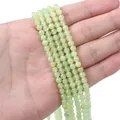 Light green synthetic round bead strand for DIY jewelry making and phone chain crafts - Green Jade Bead