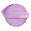 Roll of lavender purple elastic band with a woven texture for DIY sewing projects - 15mm Width, 5 Yards/Roll / Light Purple
