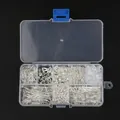 Kit création bijoux argent avec crochets d'oreilles et anneaux en boîte plastique - Boîte à 10 Grilles / Plaqué Argent