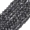Faceted natural grey labradorite loose beads for DIY jewelry making handmade accessories - Black Flash (Labradorite)
