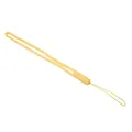 Dragonne de téléphone en silicone liquide jaune pâle avec boucle souple et attache - Jaune