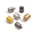 Copper round end caps in six metallic finishes for DIY jewelry making and bracelet tassels - Random Mixed Colors