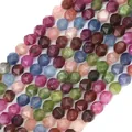 Faceted multi-color natural stone beads in assorted gemstone finishes for jewelry making - Multicolor Jade