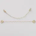 Vergoldete Stern Mond Armband Sicherheitskette mit Zirkonia-Perlen für DIY Schmuckherstellung - Stil 4 (Kleines Dreieck) / Länge ca. 8-9cm (1 Stück/Packung) / Gold
