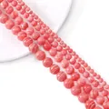 Pink striped synthetic beads in four sizes for DIY jewelry making and bracelets - 4mm (38cm/Strand, Approx. 90 Pcs) / Synthetic Rhodochrosite Color