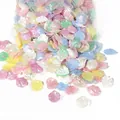 Cuentas de perlas ABS en forma de pétalo de concha en colores macaron para joyería DIY - Colores mezclados grandes
