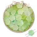 Cuentas de acrílico esmerilado verde claro con flores y mariposas para bisutería DIY - 12-41mm 30g/Paquete / Gama de verdes