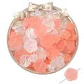 Cuentas de flores de acrílico mate para joyas DIY en rosa salmón y efecto AB - 12-41mm 30g/Paquete / Serie Rojo Naranja