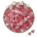 Pink gradient acrylic lily of the valley beads in a silver tray for DIY jewelry making - Lily Valley Bright Red Gradient