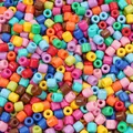 6x6mm bunte Glas-Tönnchenperlen in lebendigem Farbmix für DIY-Armbänder und Ketten - 6x6mm (10g/ca. 30 Stk.) / Zufällige Mischfarben