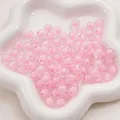 Perle in acrilico rosa smerigliato e trasparente per creazione gioielli fai da te - Rosa Opaco