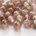 10mm gradient pink and green resin beads with cat-eye luster for DIY jewelry making - 10mm Diameter, 1.5mm Hole (10 Pcs/Pack) / Brown