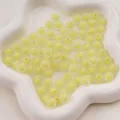 Perline in acrilico giallo chiaro satinato per bracciali e collane fai da te in vassoio - Giallo Opaco