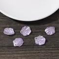 Five light purple pearl luster shell charms for DIY jewelry and hair accessories - 18x20mm / Large Purple