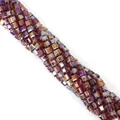 8mm deep purple faceted glass cube beads with AB iridescent finish for DIY jewelry making - 8mm (20 Pieces/Pack) / Medium Purple AB