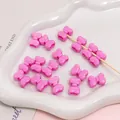 Roze acryl strikkralen voor DIY sieraden maken met een gladde gepolijste afwerking - 5 stuks/verpakking (15x11mm) / Rozerood
