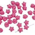 Perline a stella in acrilico rosa lucido per gioielli fai da te e collane fatte a mano - 11x11mm (5 pezzi/confezione) / colore fagiolo rosso