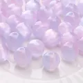 Lilac translucent 10mm resin beads with pearlescent finish for DIY jewelry - 10mm Diameter, 1.5mm Hole (10 Pcs/Pack) / Light Purple