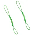 Set de dos correas de muñeca de nailon trenzado verde brillante para móviles y DIY - 9cm (1 Pieza/Paquete) / Verde claro