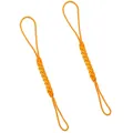 Paire de lanières tressées orange pour téléphone portable avec anneau à double tête - Jaune d'Or