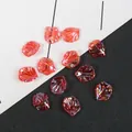 Rosa Aurora irisierende Blütenblatt-Perlen für DIY Schmuckherstellung Handwerk Zubehör - Lochdurchmesser ca. 1,5 mm (20 Stk./Packung) / Klein Schillernd Rot