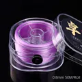 Purple 0.8mm elastic crystal string for DIY jewelry making on a 50m roll - Flat Style / Light Purple