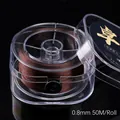 0.8mm brown elastic crystal string for jewelry making in a 50m roll - Flat Style / Coffee