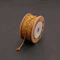 Three-color twisted cotton cord roll for DIY hand-woven bracelet and jewelry making - 1.0mm/25m / Kangba Colorful