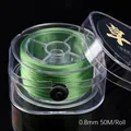 Strong 0.8mm flat crystal elastic string in vibrant green for DIY jewelry making - Flat Style / Grass Green