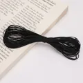 Roll of black braided polyester waxed cord for DIY jewelry and handmade crafts - 1mm (10m/Pack) / Black