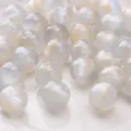10mm translucent white resin beads with pearlescent finish for DIY jewelry making - 10mm Diameter, 1.5mm Hole (10 Pcs/Pack) / Off-White