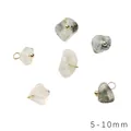Pendentifs en pierre naturelle préhnite 5-10mm avec anneaux dorés pour bijoux DIY - 5-10mm (5 Pièces/Paquet) / Prehnite
