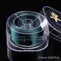 0.8mm green elastic crystal string for DIY jewelry making and beading, 50m per roll - Flat Style / Dark Green