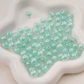 Perline acriliche verde menta smerigliato con finitura AB per gioielli fai da te - Verde Iridescente