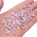 Paars doorschijnende koffieboon glazen kralen voor DIY sieraden maken en armbanden - 20 Stuks/Verpakking (10x8mm) / Lichtpaars