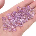 DIY koffieboon glaskralen in transparant paars voor handgemaakte sieraden - 20 Stuks/Verpakking (10x8mm) / Paars