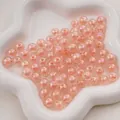 Perle in acrilico rosa chiaro opaco con finitura perlata per creazione di gioielli fai da te - Dipinto Arancione Rosa
