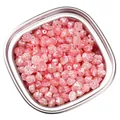 Pink pearlescent camellia flower charms for DIY jewelry making and handmade accessories - Rose Shape / 100 Pieces (8x5mm) / Red Series