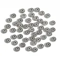 Antiksilberne Legierung-Abstandshalter mit punktierter Oberfläche für DIY-Schmuck - Perlen Konvexer Ring Stil (#7342) / 100 Stück (Durchmesser 6mm) / Antiksilber