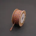 Multicolor braided cotton cord on kraft paper spool for DIY jewelry and crafts - Original Color
