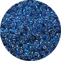 Deep blue transparent glass seed beads with dyed core for DIY handmade jewelry crafting - Cyan