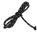 Schwarz-weiß gemusterte Polyester-Flechtschnur für DIY-Schmuck und handgemachte Armbänder - Dicke 5 mm, 1 m/Packung / Schwarz