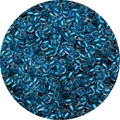 Luminous blue core glass seed beads for DIY jewelry with transparent shell coating - Lake Blue