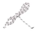 Polyester-Flechtkordel in Weiß mit schwarzen Streifen, 1-5 mm Dicke für DIY-Schmuck - Dicke 5 mm, 1 m/Packung / Weiß