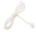 Reinweiße 1-5mm geflochtene Polyesterschnur für handgefertigten DIY-Schmuck und Armbänder - Dicke 5 mm, 1 m/Packung / Beige
