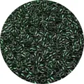 Dark green glass seed beads with metallic inner core for handmade DIY jewelry crafting - Dark Green