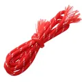 Rote und weiße geflochtene Polyesterschnur für DIY-Armbänder und Bastelarbeiten - Dicke 5 mm, 1 m/Packung / Rot